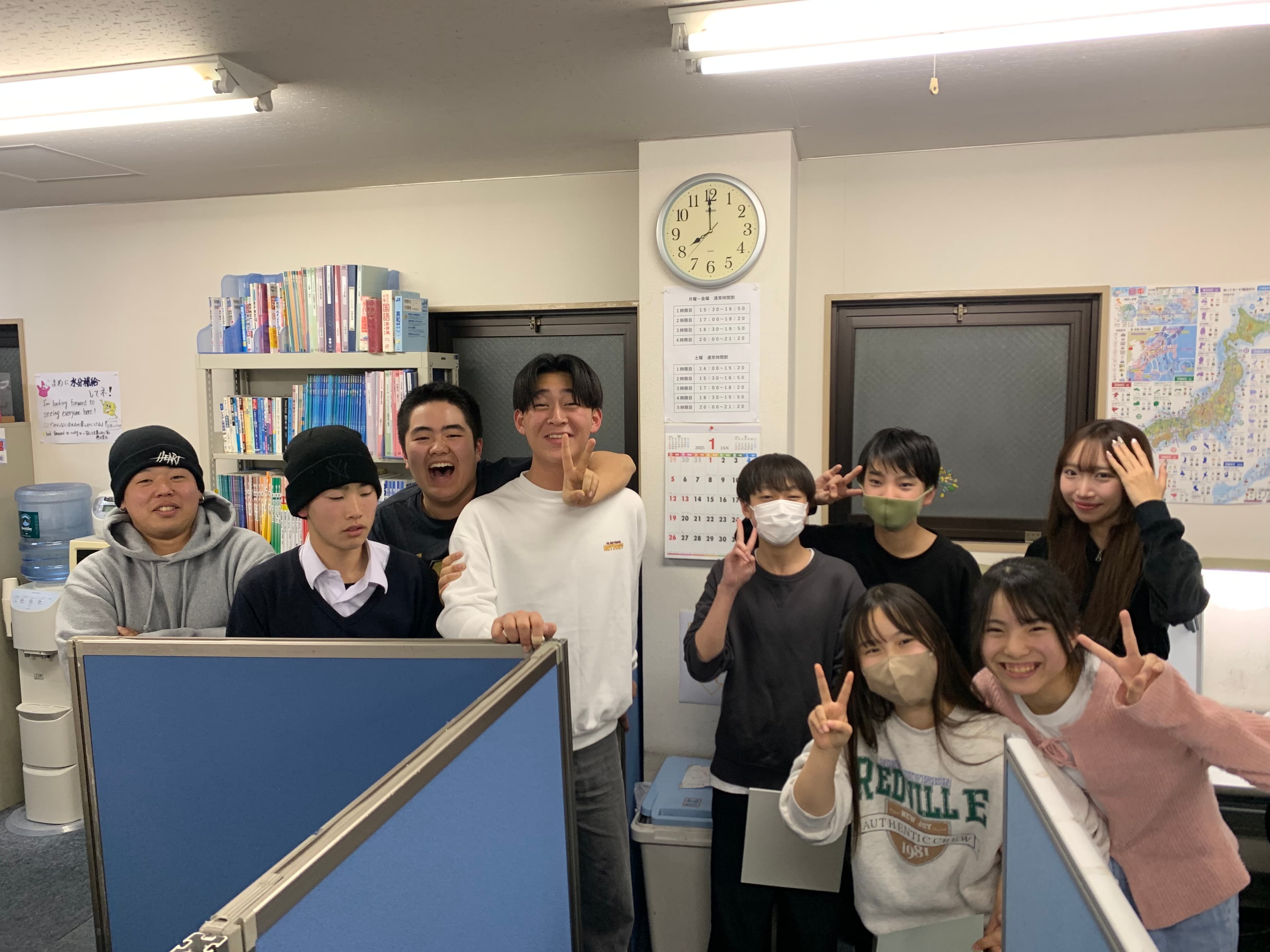 塾の生徒の写真