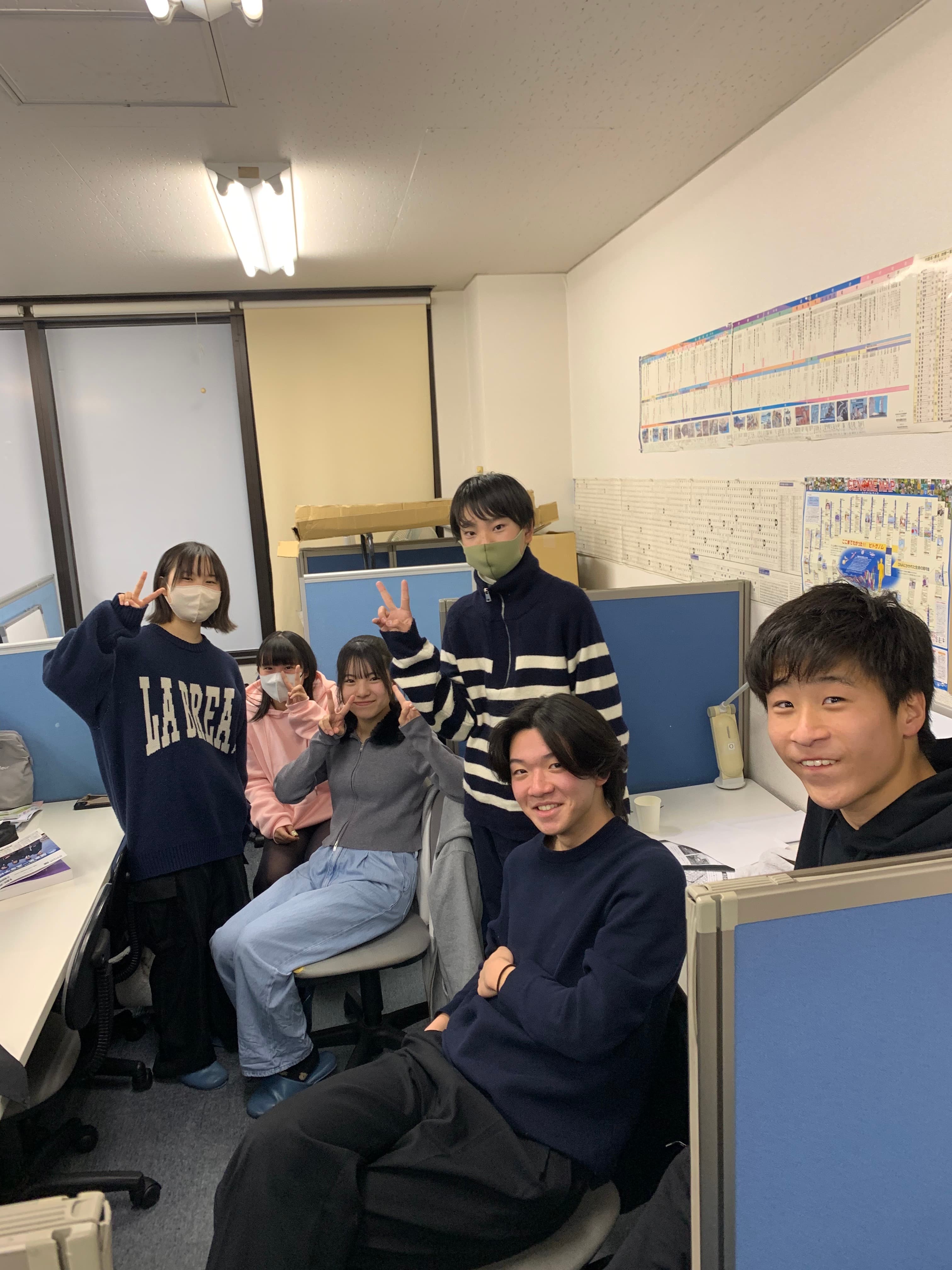 塾の生徒の写真