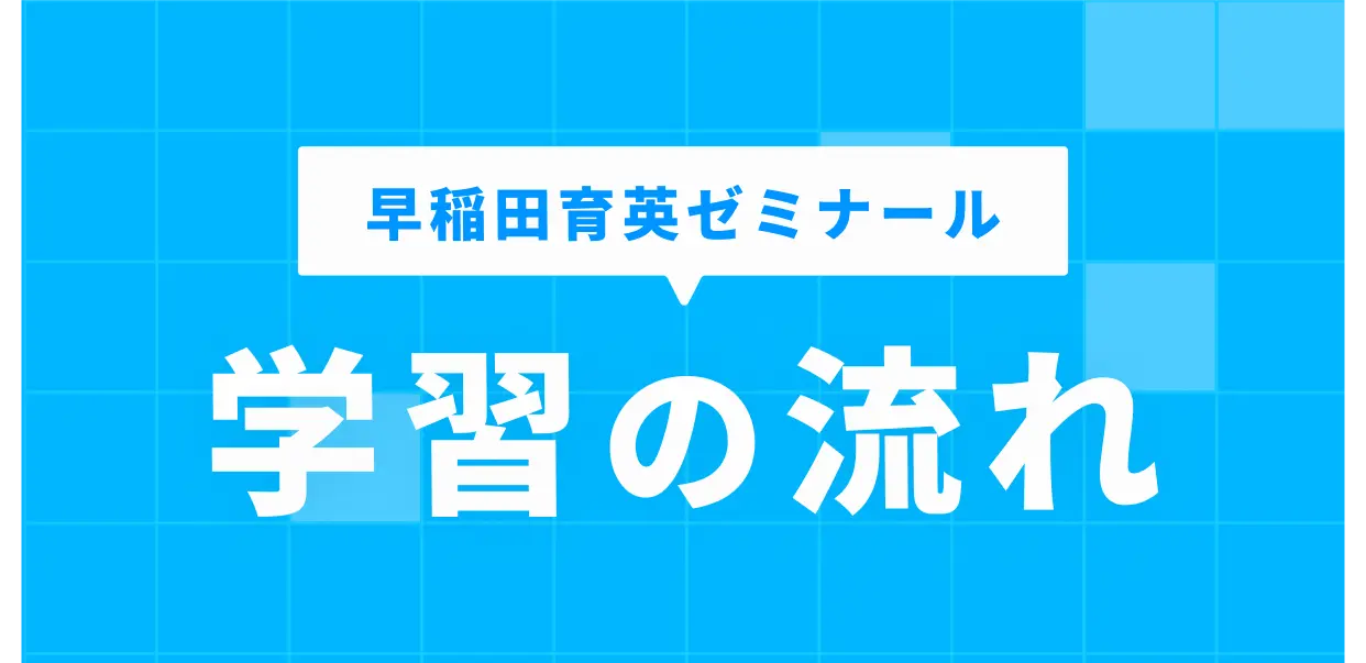 早稲田育英ゼミナール 学習の流れ